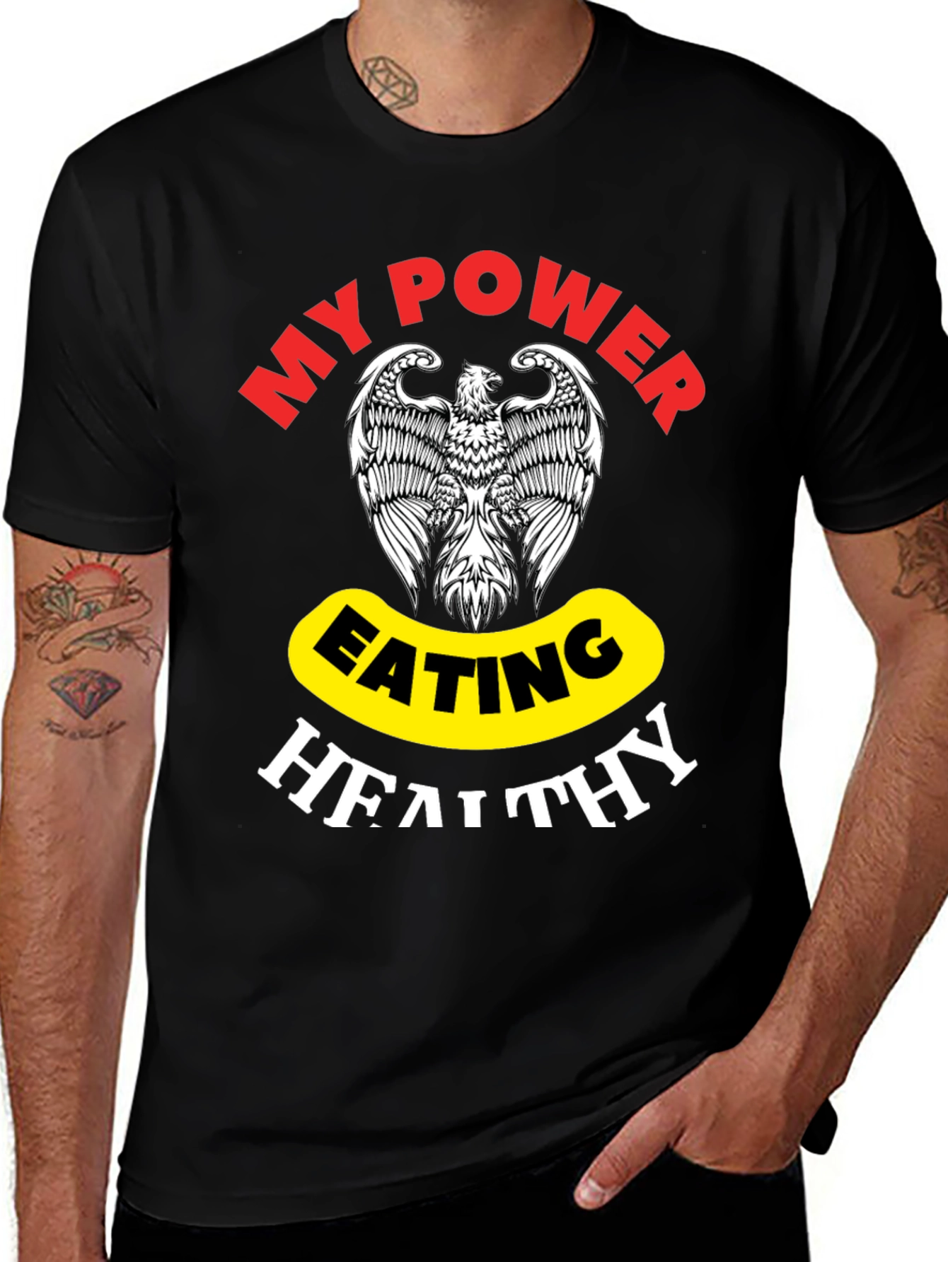 Camiseta Hombre My Power Eating Healthy
