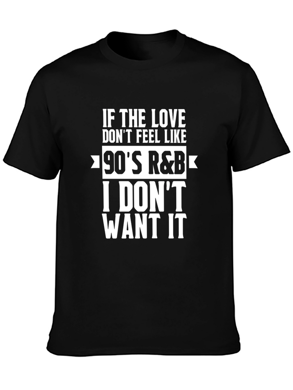 Camiseta Negra con Diseño 90s R&B