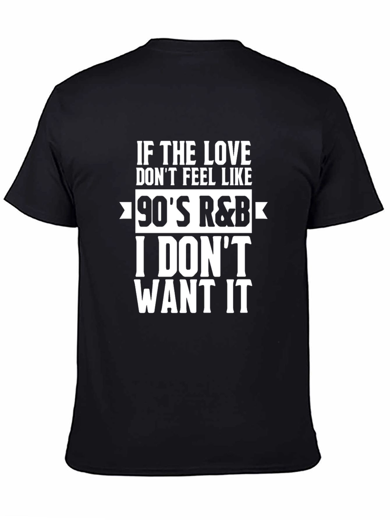 Camiseta Negra con Diseño 90s R&B