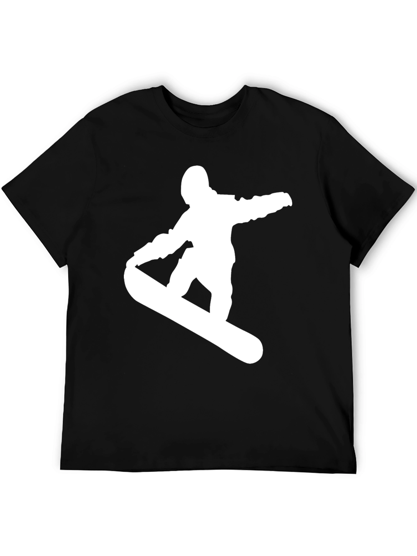 Camiseta Hombre Negra Snowboarder