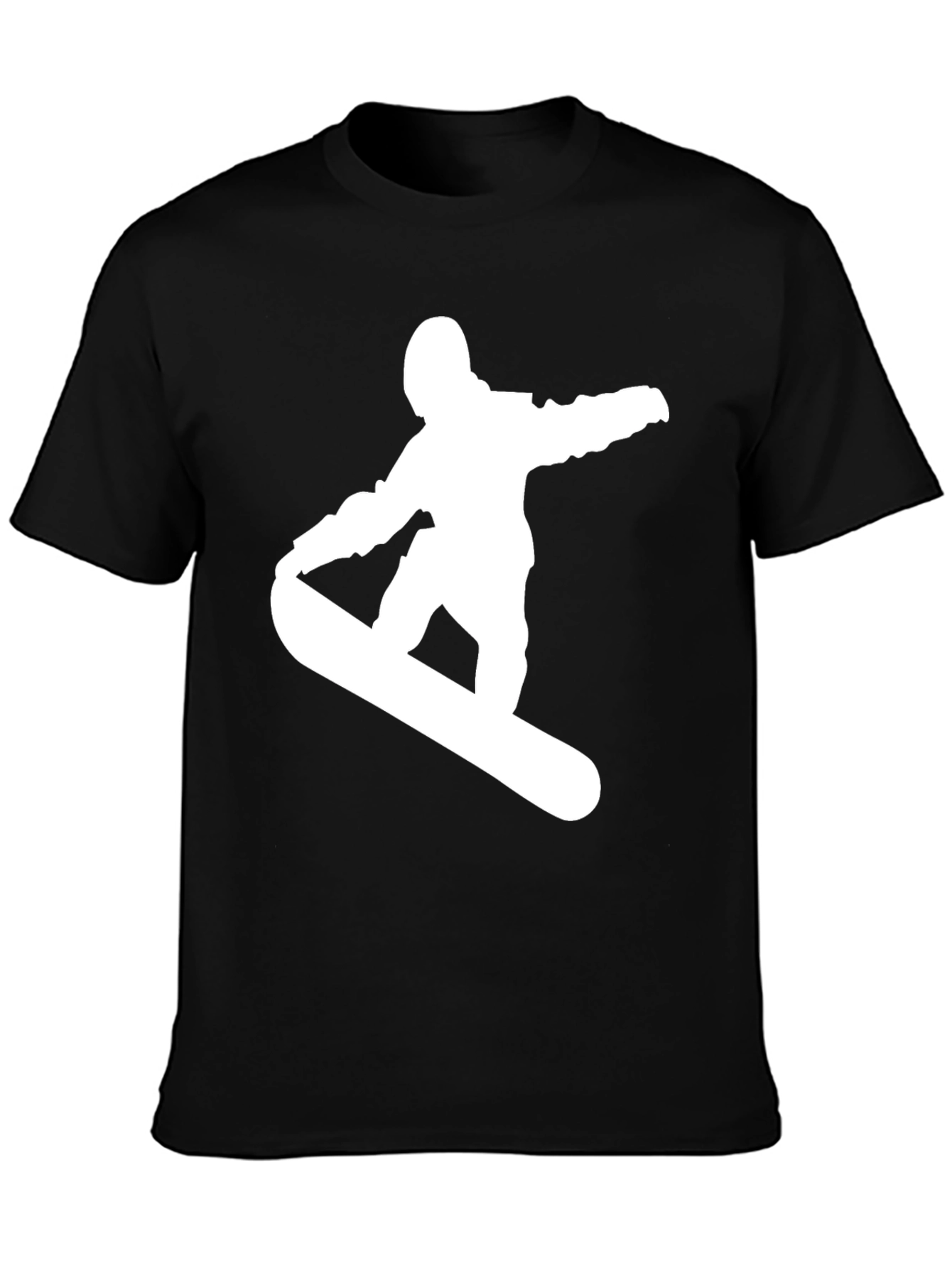 Camiseta Hombre Negra Snowboarder