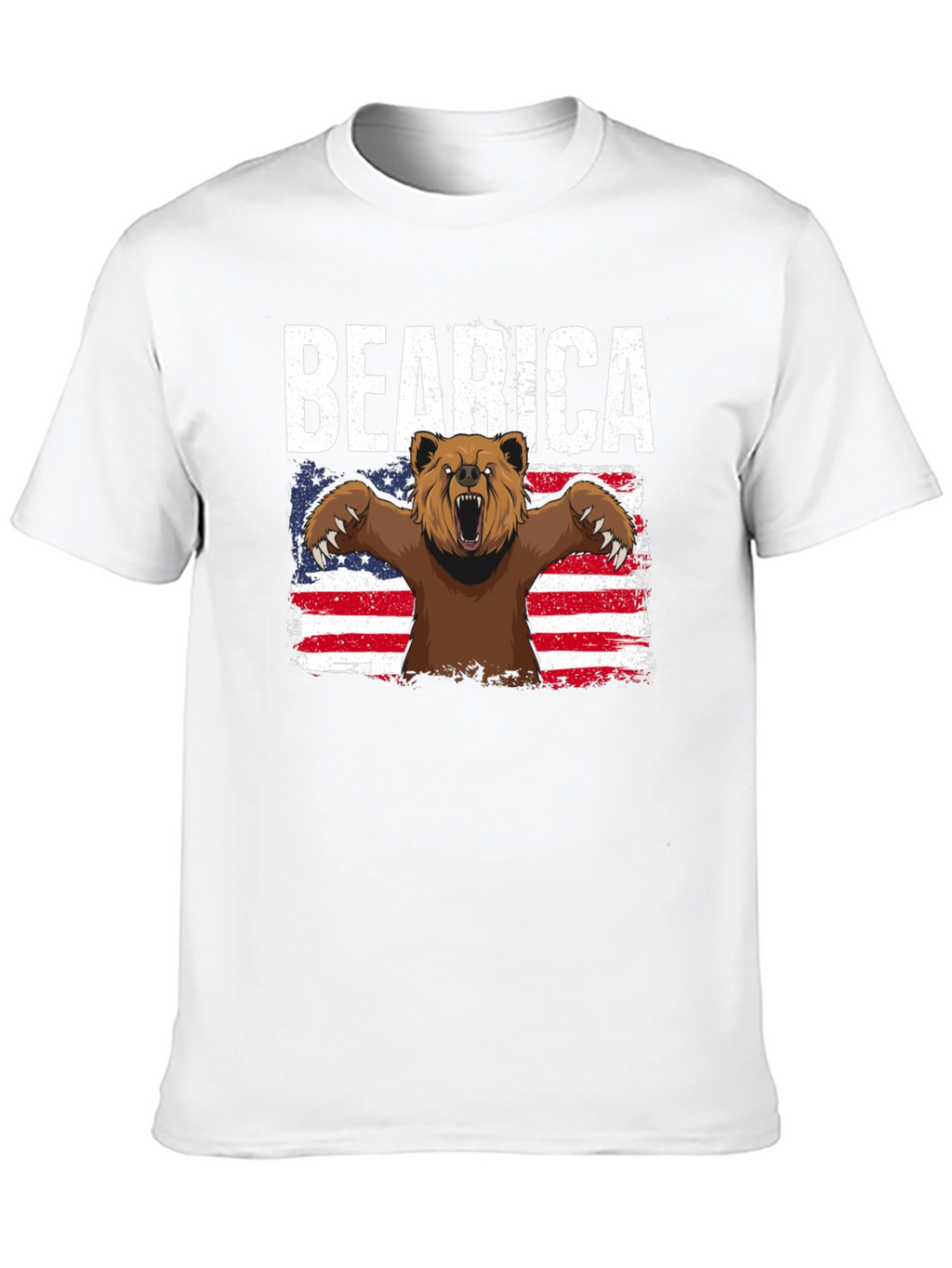 Camiseta Negra Bearica Diseño Oso Americano