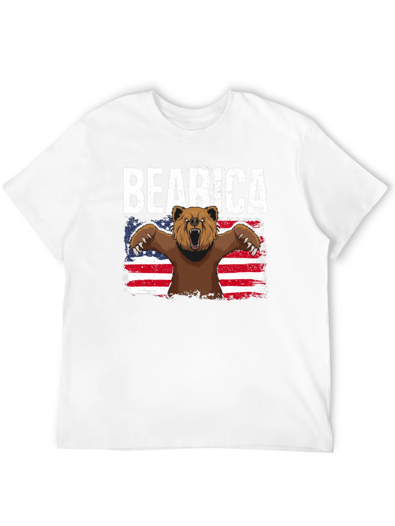 Camiseta Negra Bearica Diseño Oso Americano