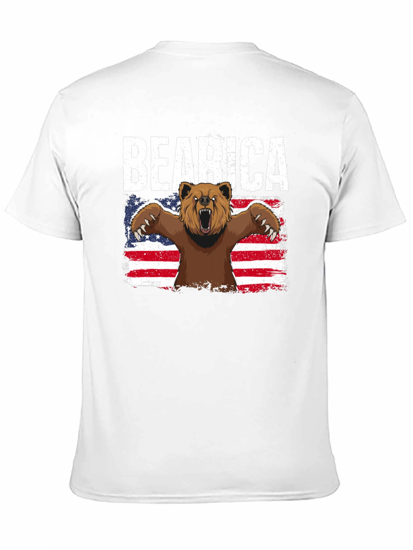 Camiseta Negra Bearica Diseño Oso Americano