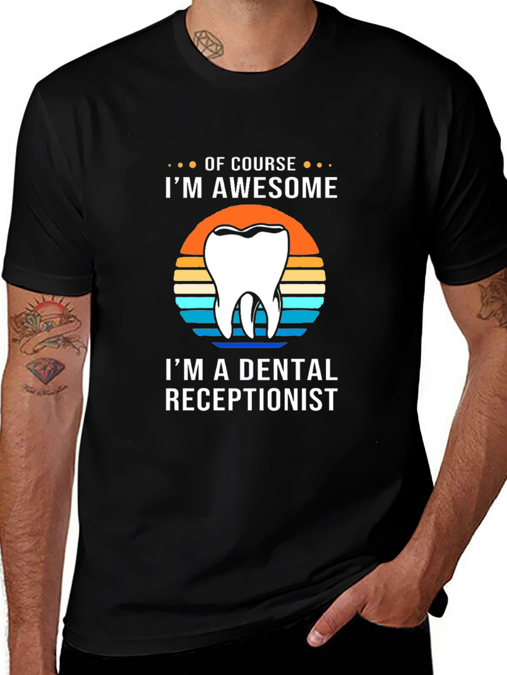 Camiseta Dental Receptionist Awesome