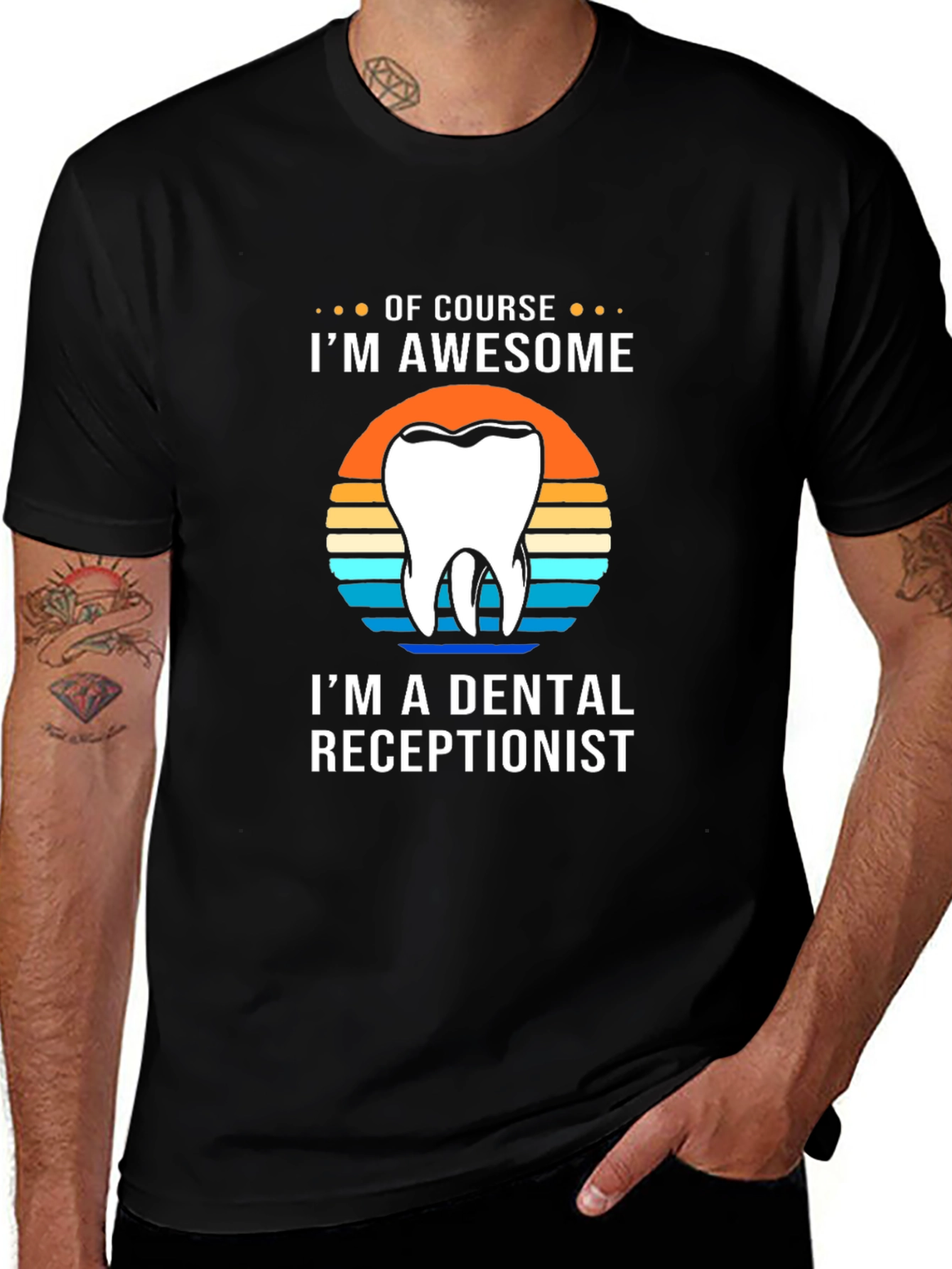 Camiseta Dental Receptionist Awesome