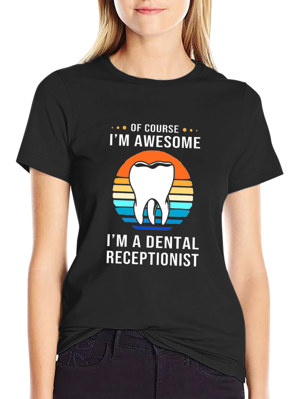 Camiseta Dental Receptionist Awesome
