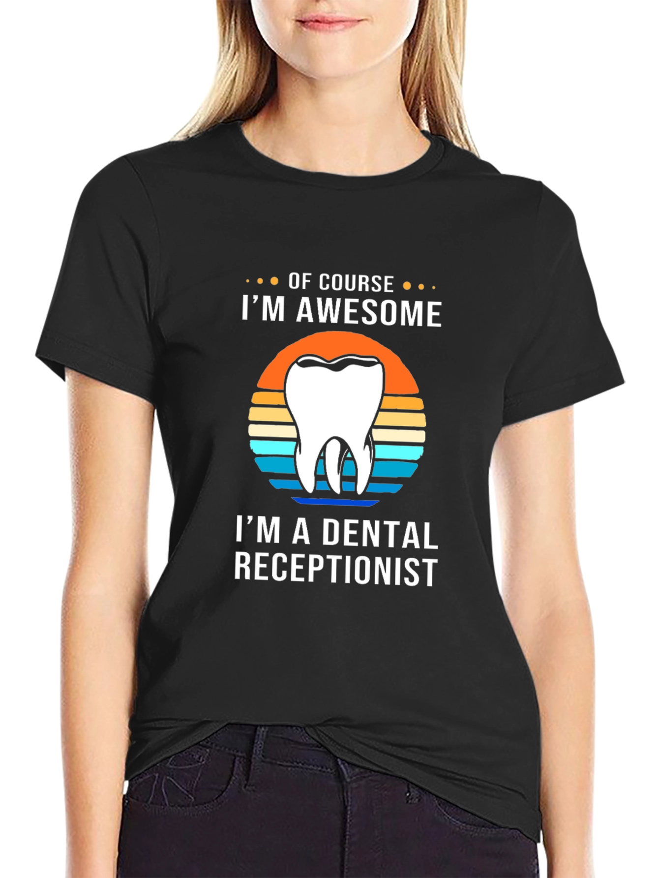 Camiseta Dental Receptionist Awesome