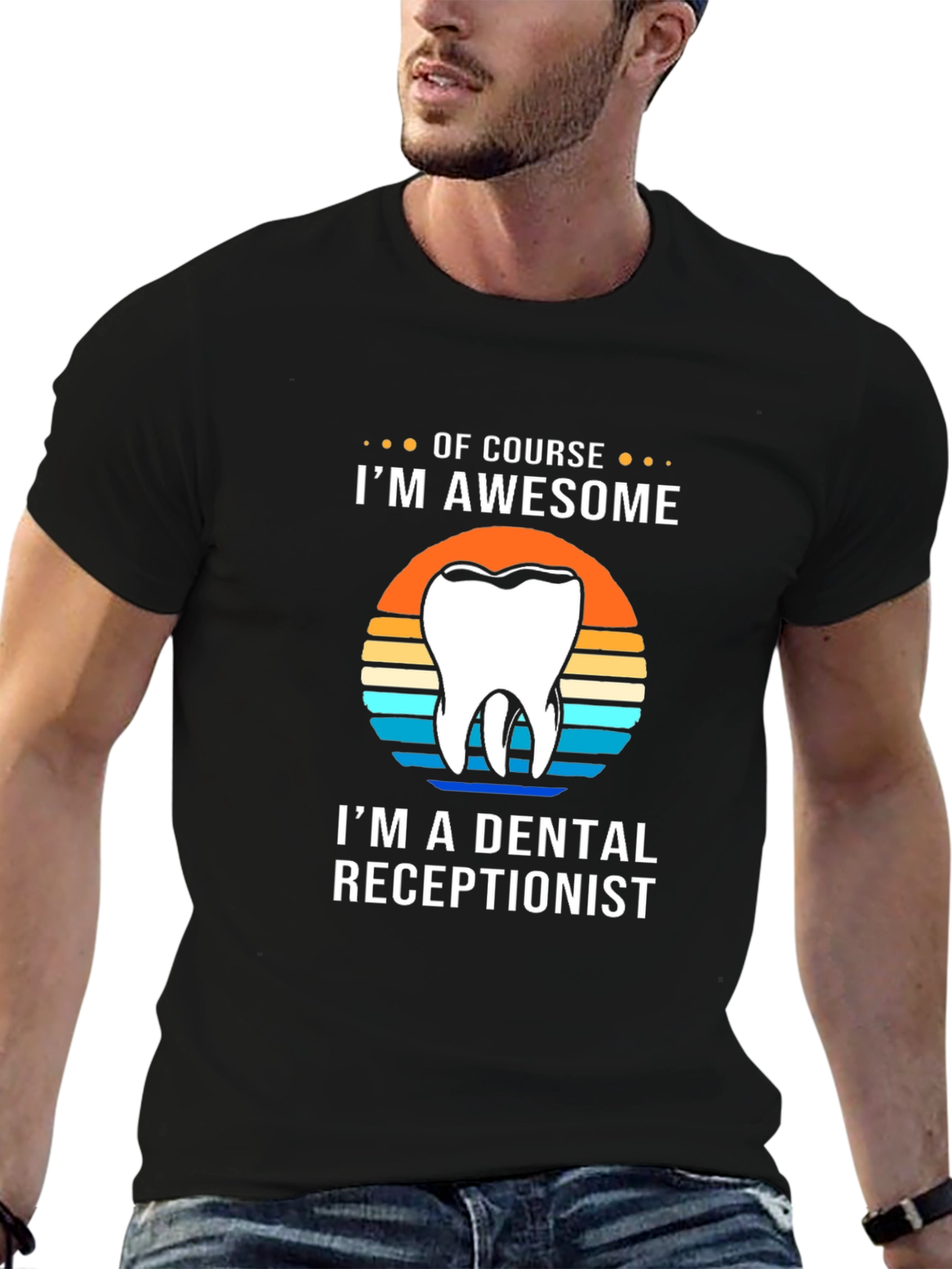 Camiseta Dental Receptionist Awesome