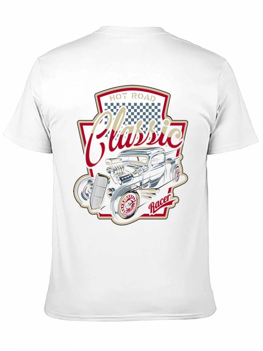 Camiseta Negra Clásica Hot Rod Racer