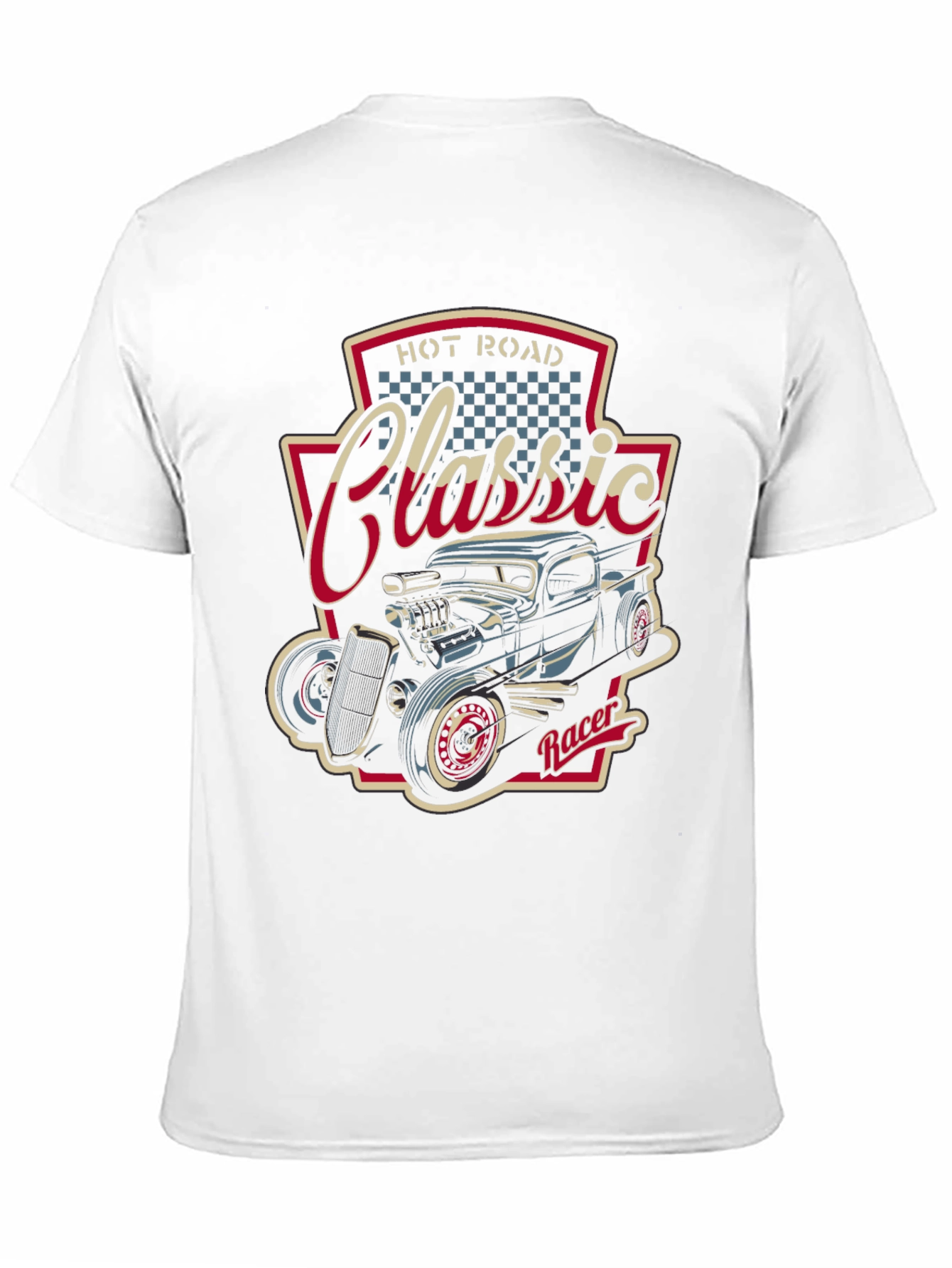 Camiseta Negra Clásica Hot Rod Racer