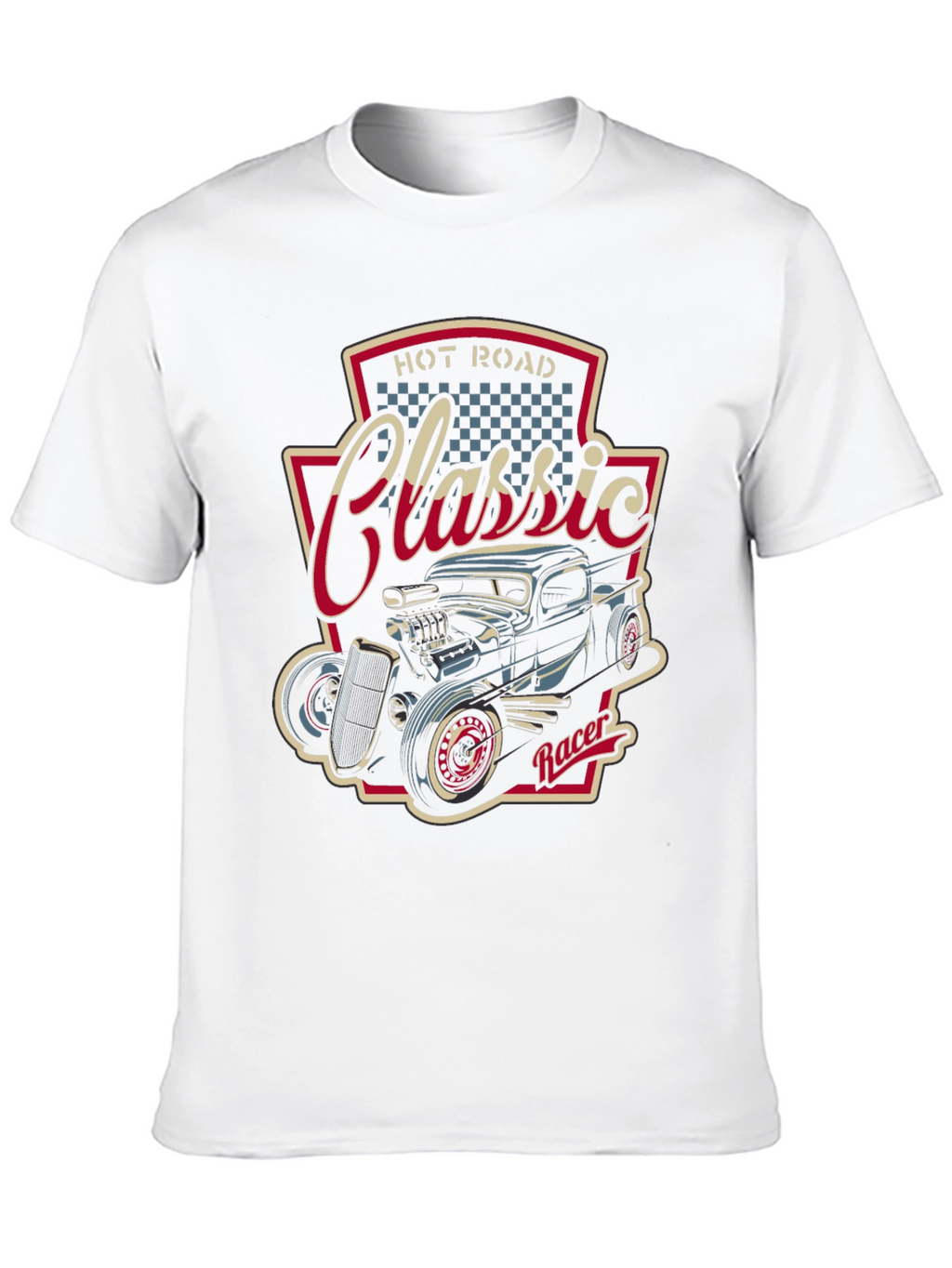 Camiseta Negra Clásica Hot Rod Racer