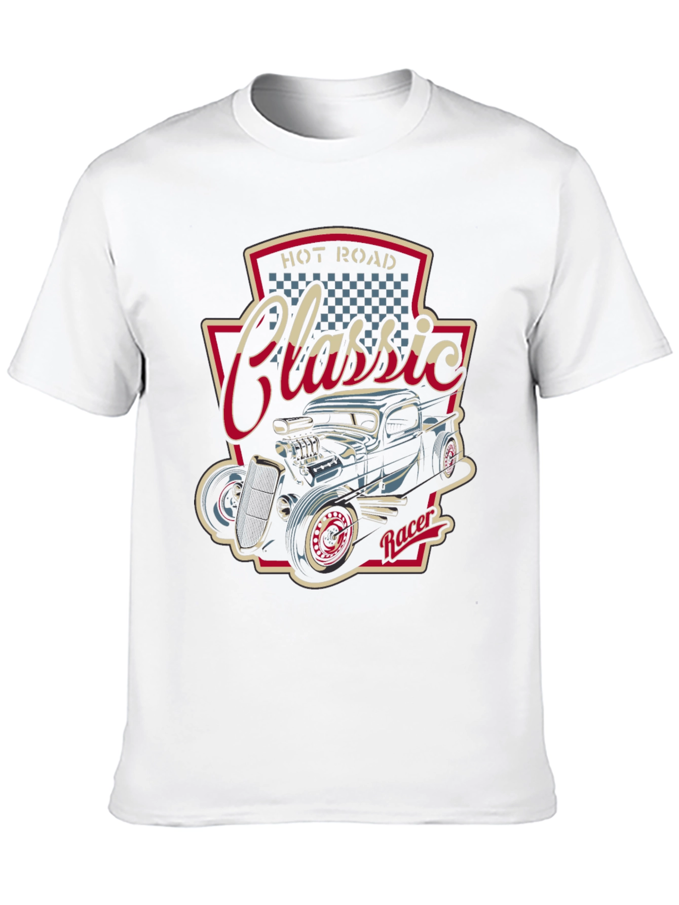 Camiseta Negra Clásica Hot Rod Racer
