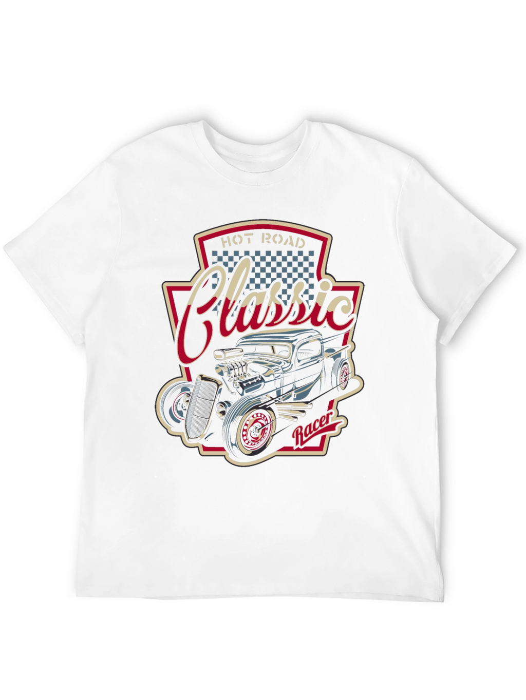 Camiseta Negra Clásica Hot Rod Racer