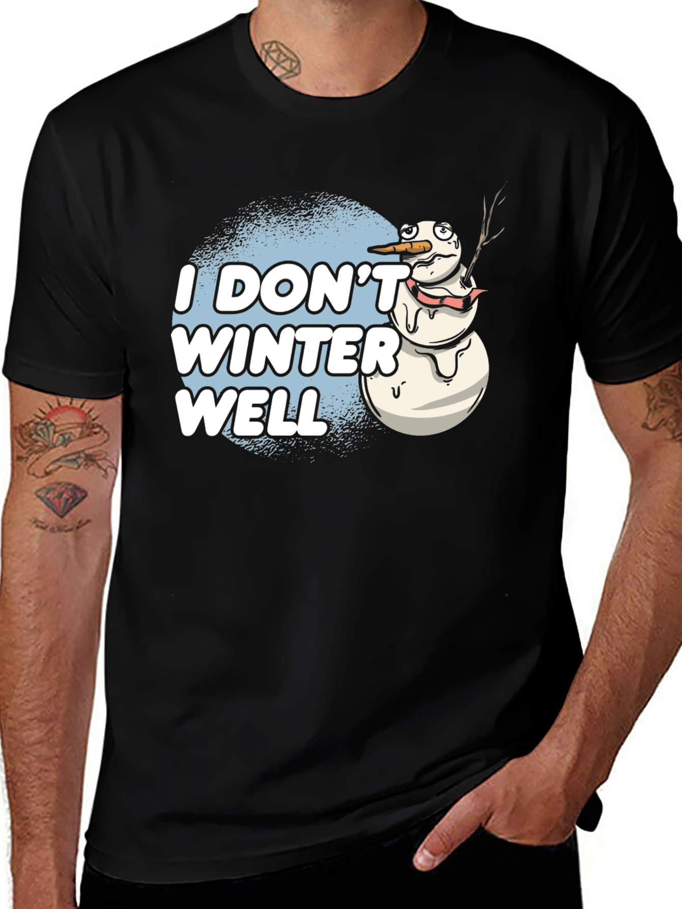 Camiseta Divertida: No Llevo Bien el Invierno