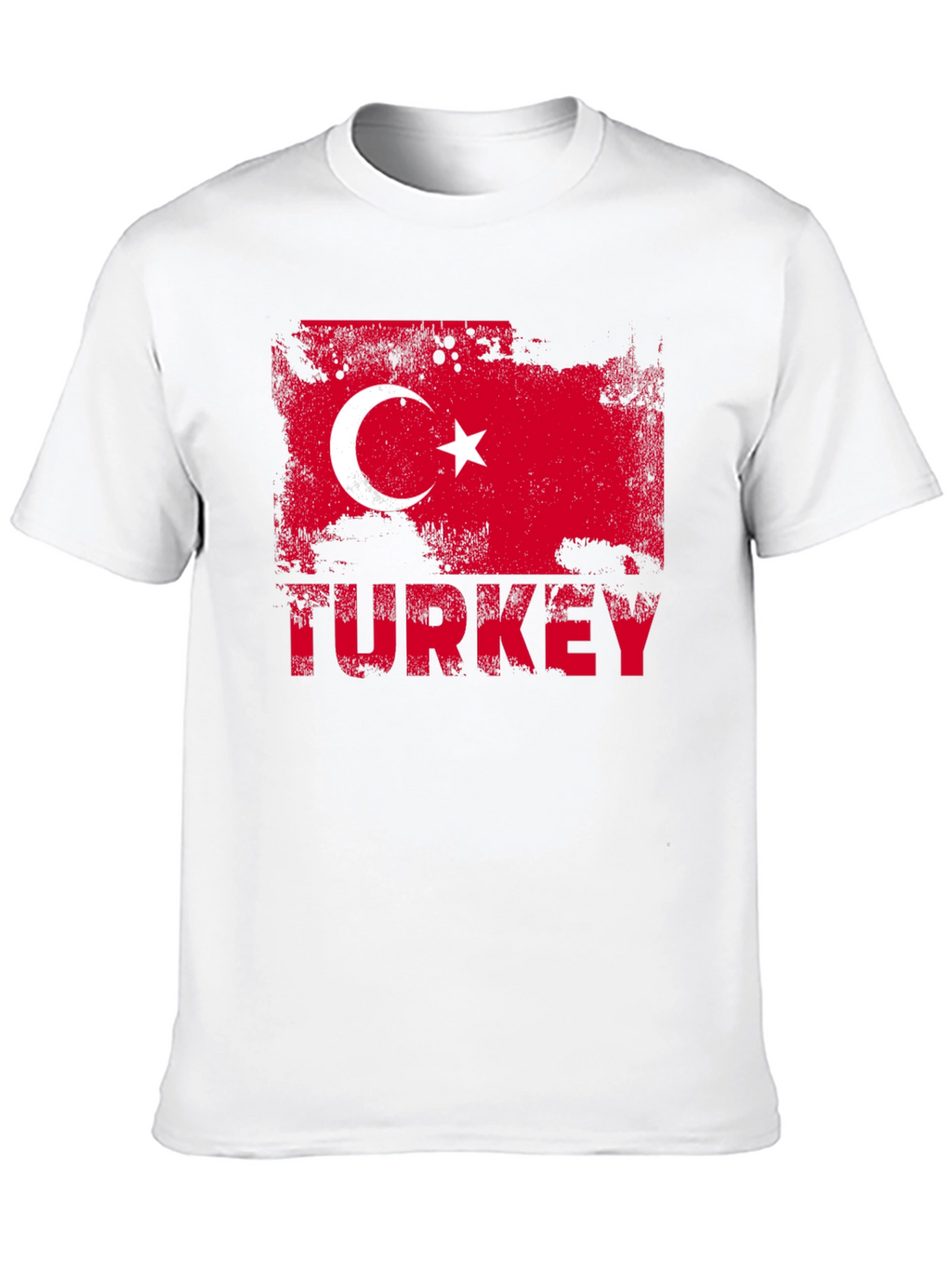 Camiseta Negra con Diseño de Bandera Turca