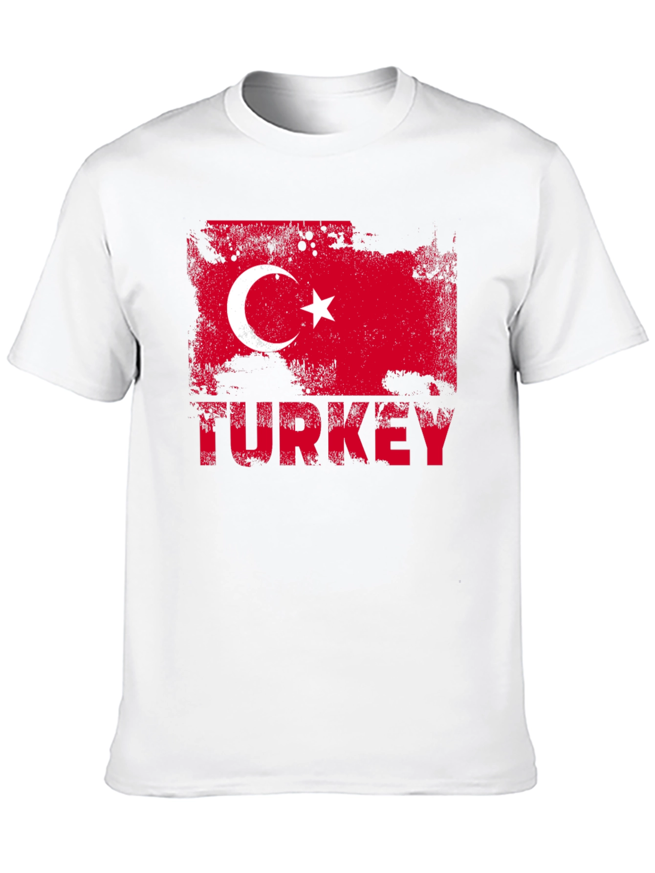 Camiseta Negra con Diseño de Bandera Turca