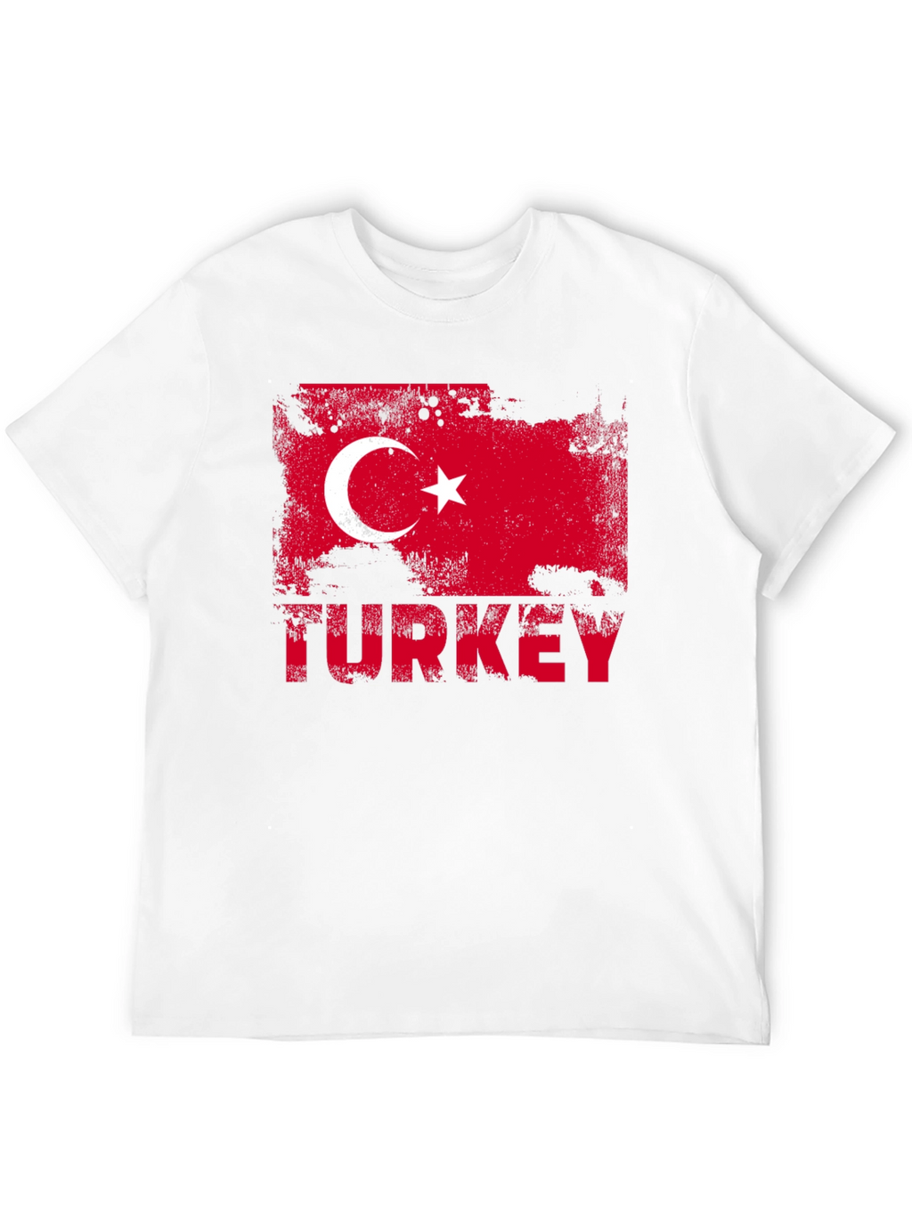 Camiseta Negra con Diseño de Bandera Turca