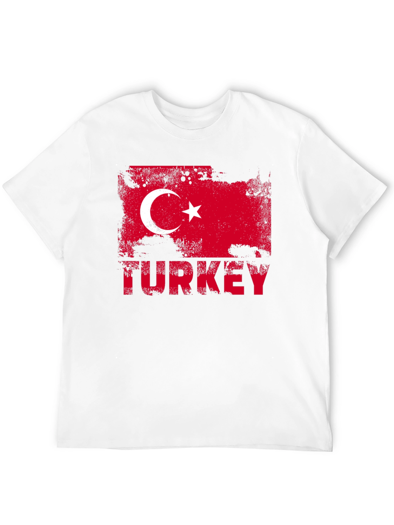 Camiseta Negra con Diseño de Bandera Turca