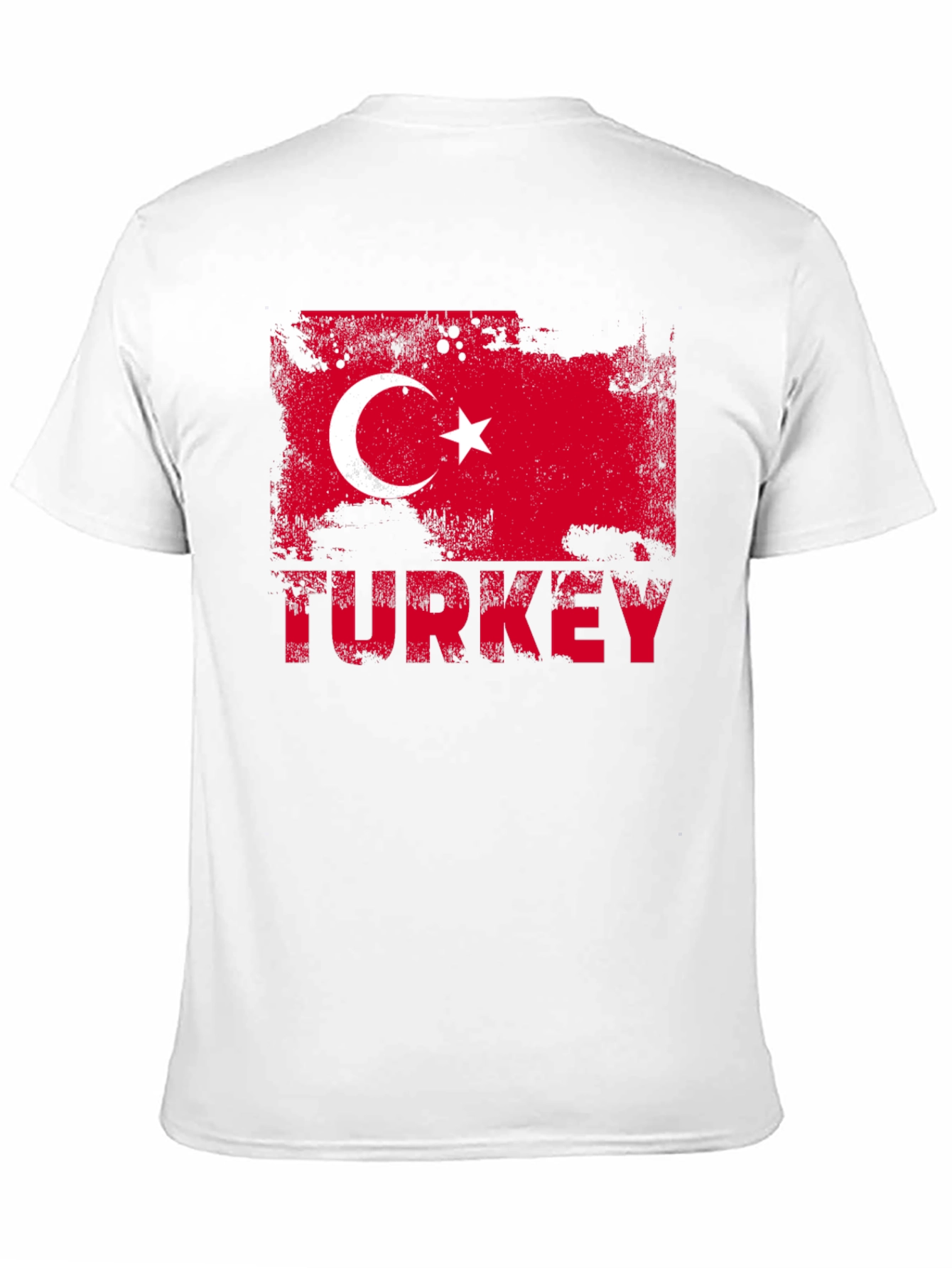 Camiseta Negra con Diseño de Bandera Turca