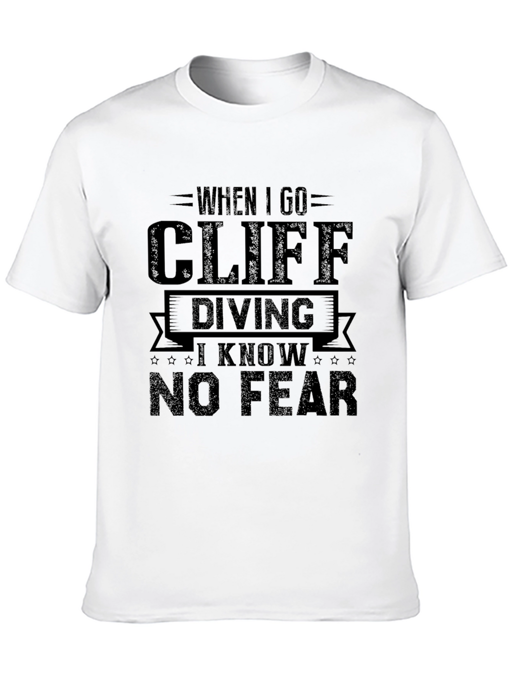 Camiseta Negra Cliff Diving - Sin Miedo