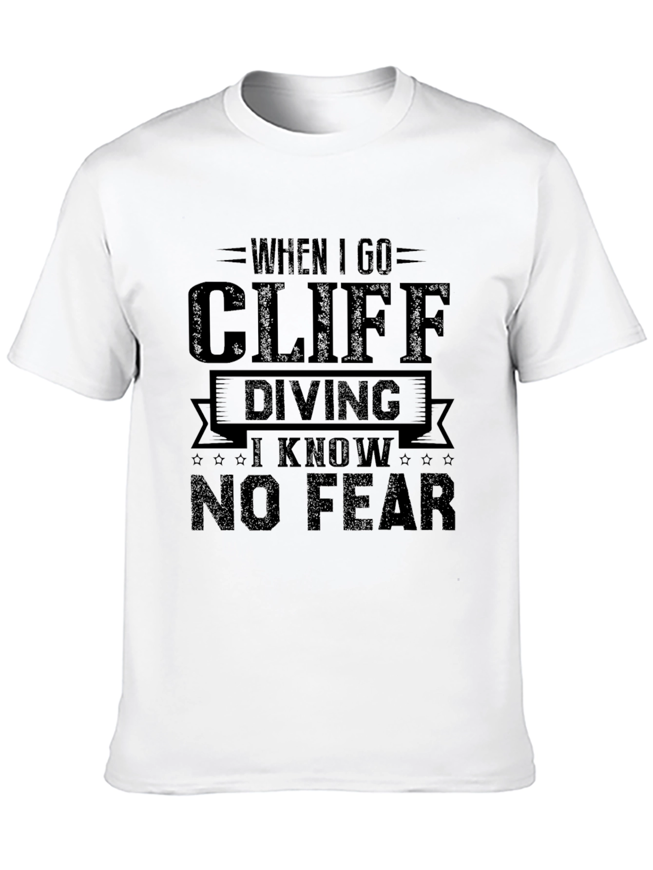 Camiseta Negra Cliff Diving - Sin Miedo