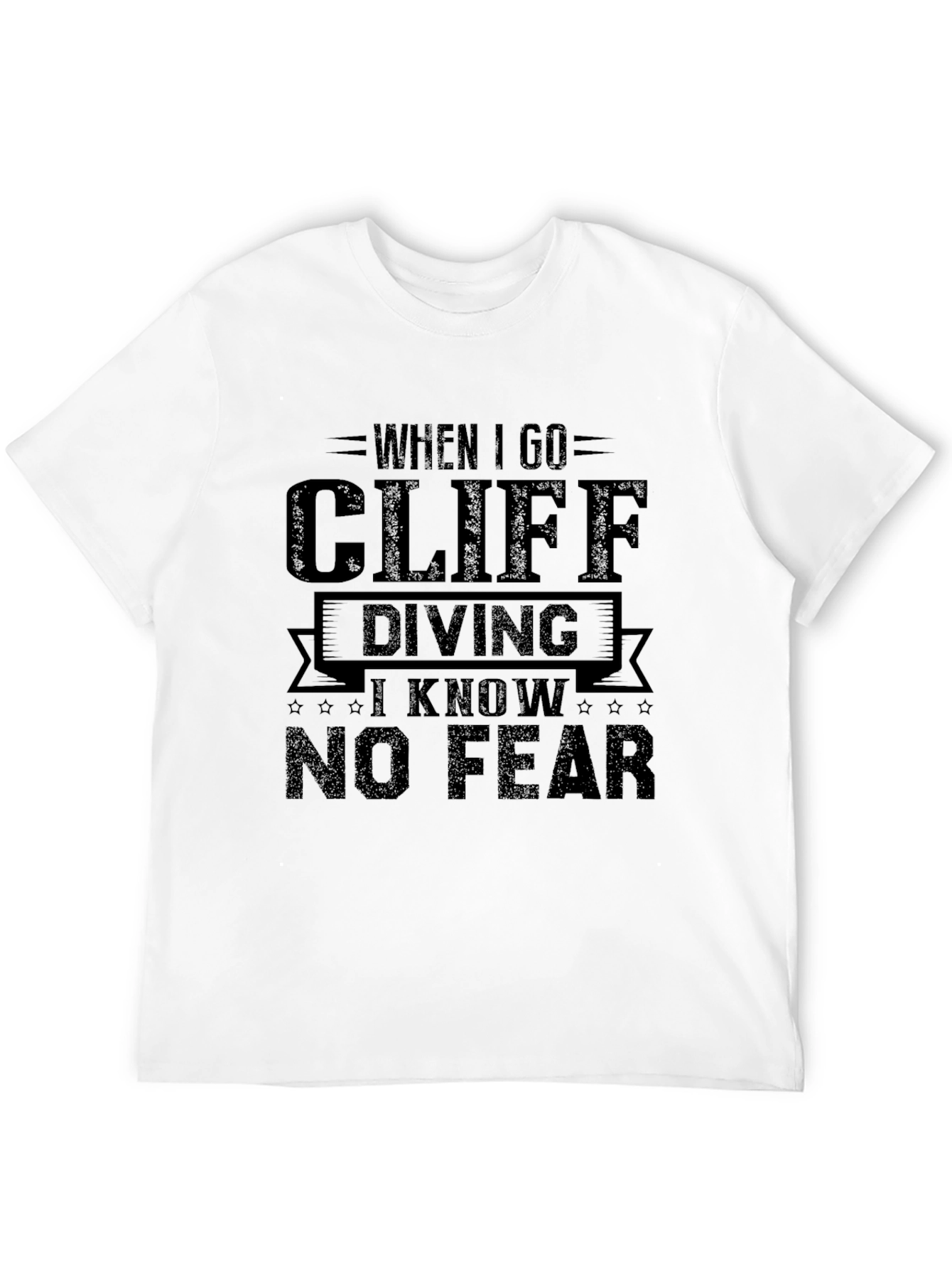 Camiseta Negra Cliff Diving - Sin Miedo