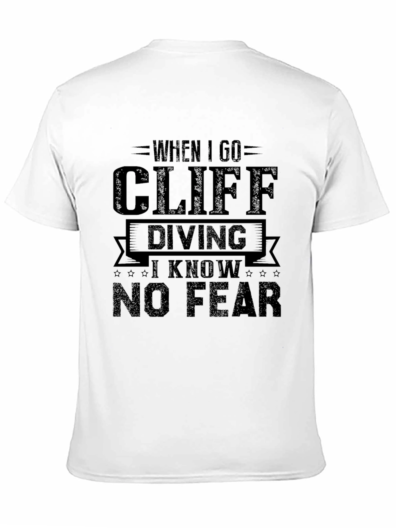 Camiseta Negra Cliff Diving - Sin Miedo