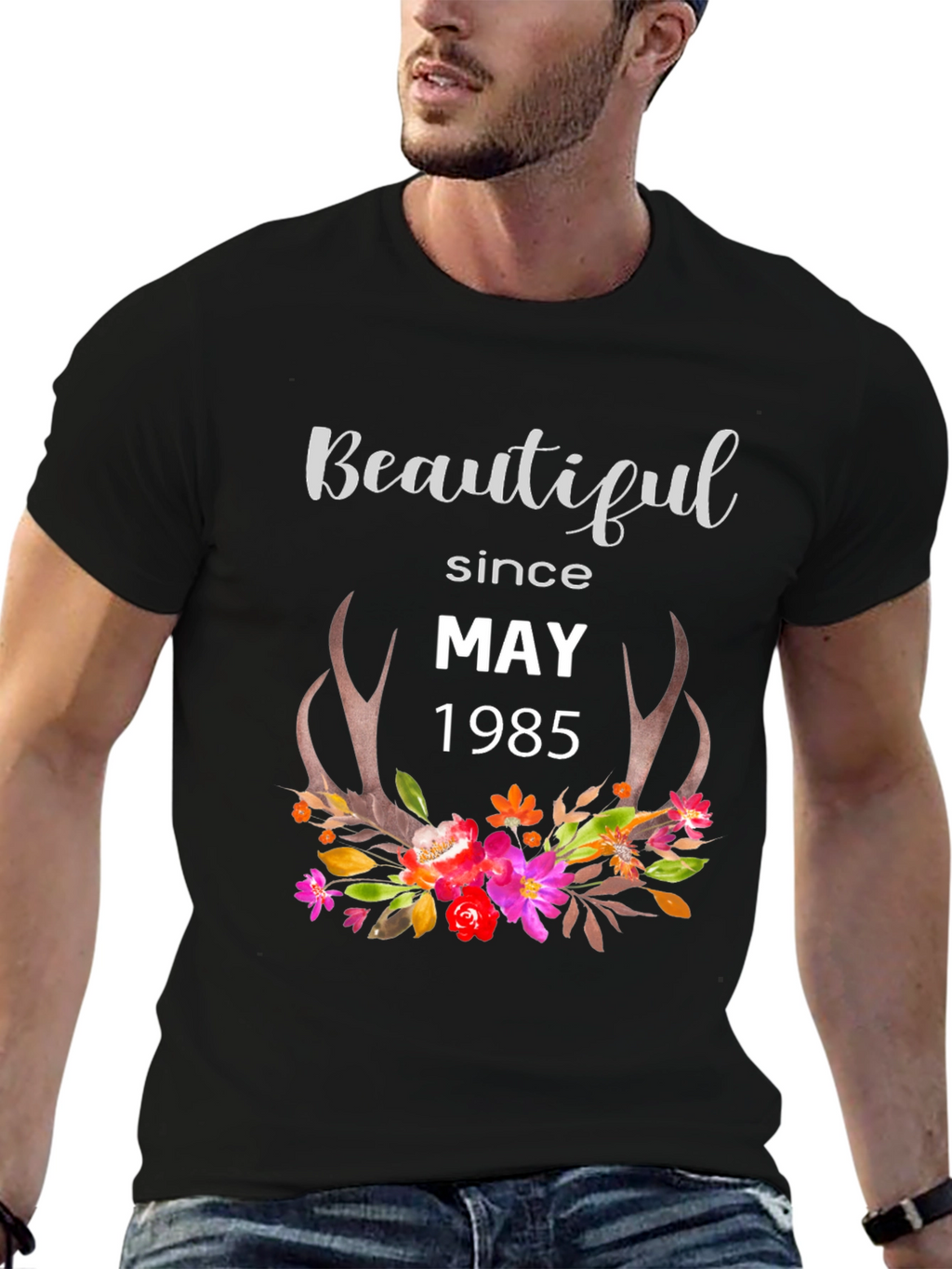 Camiseta Negra Beautiful Since May 1985