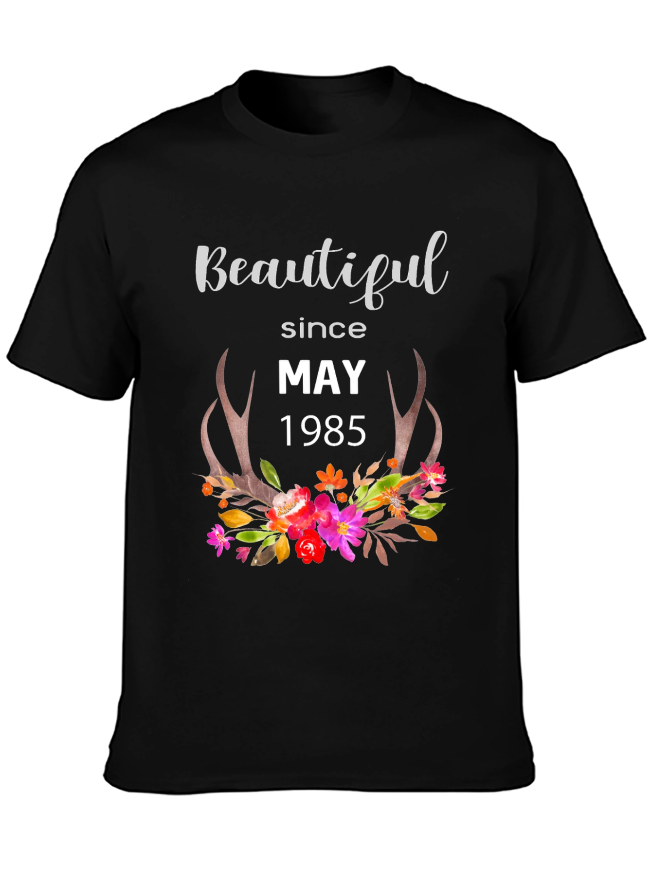 Camiseta Negra Beautiful Since May 1985