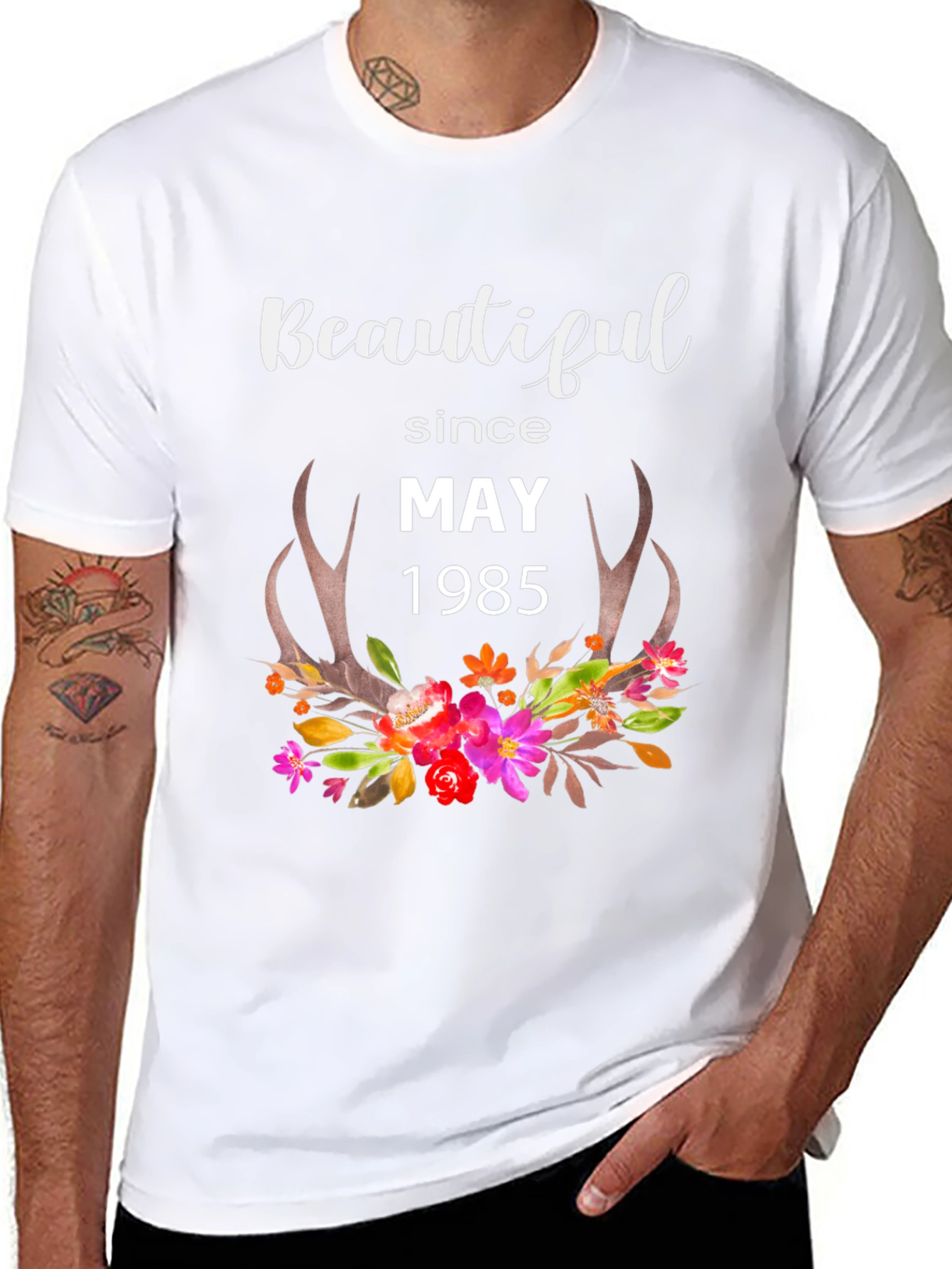 Camiseta Negra Beautiful Since May 1985