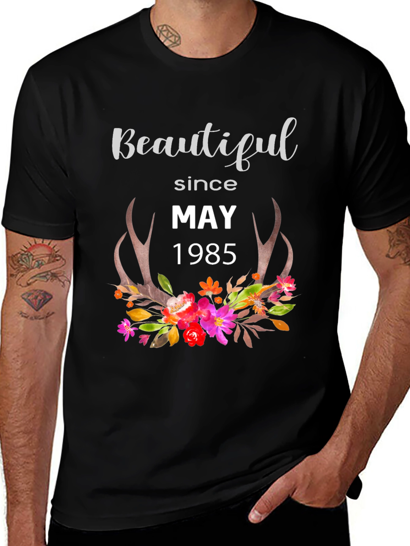 Camiseta Negra Beautiful Since May 1985