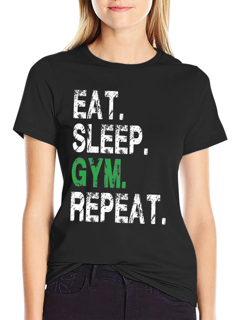 Camiseta Deportiva: Come Duerme Gym Repite
