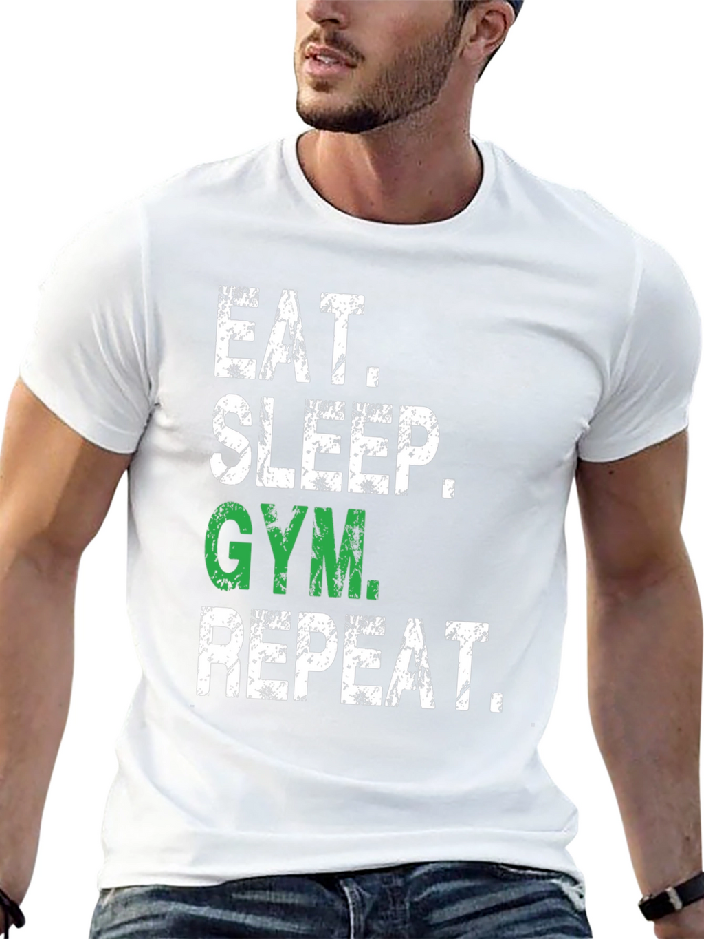 Camiseta Deportiva: Come Duerme Gym Repite