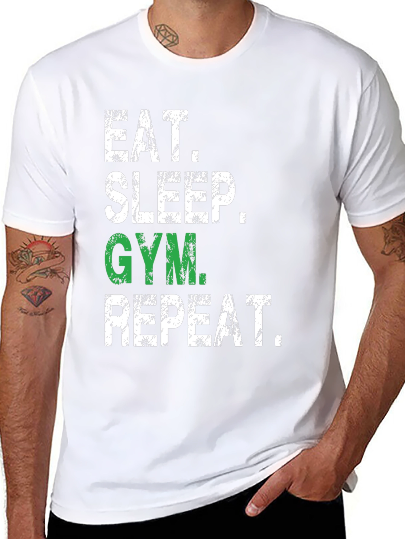 Camiseta Deportiva: Come Duerme Gym Repite