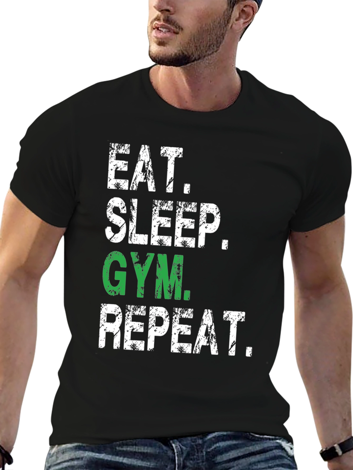 Camiseta Deportiva: Come Duerme Gym Repite
