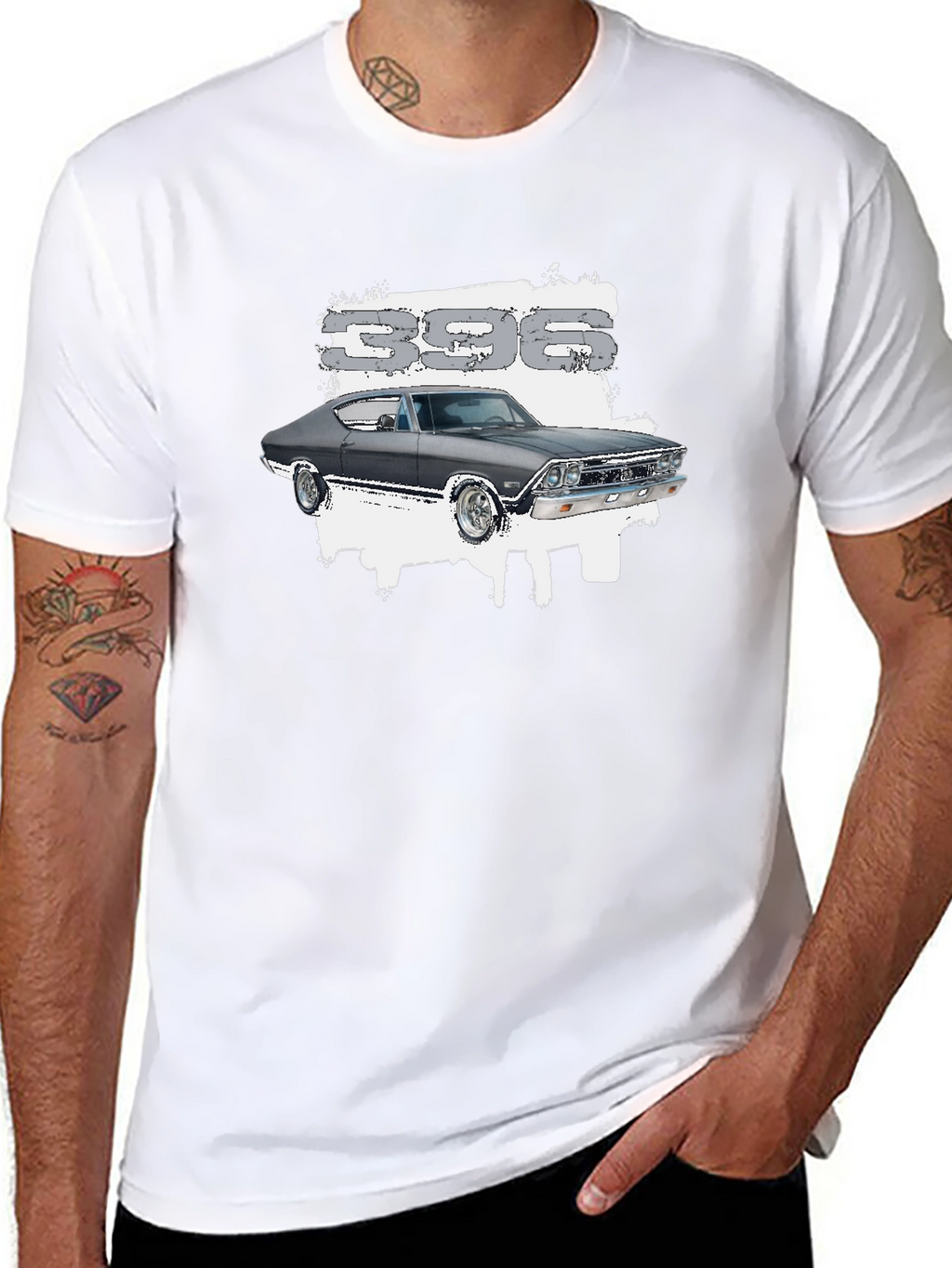 Camiseta Negra Clásica Coche 396