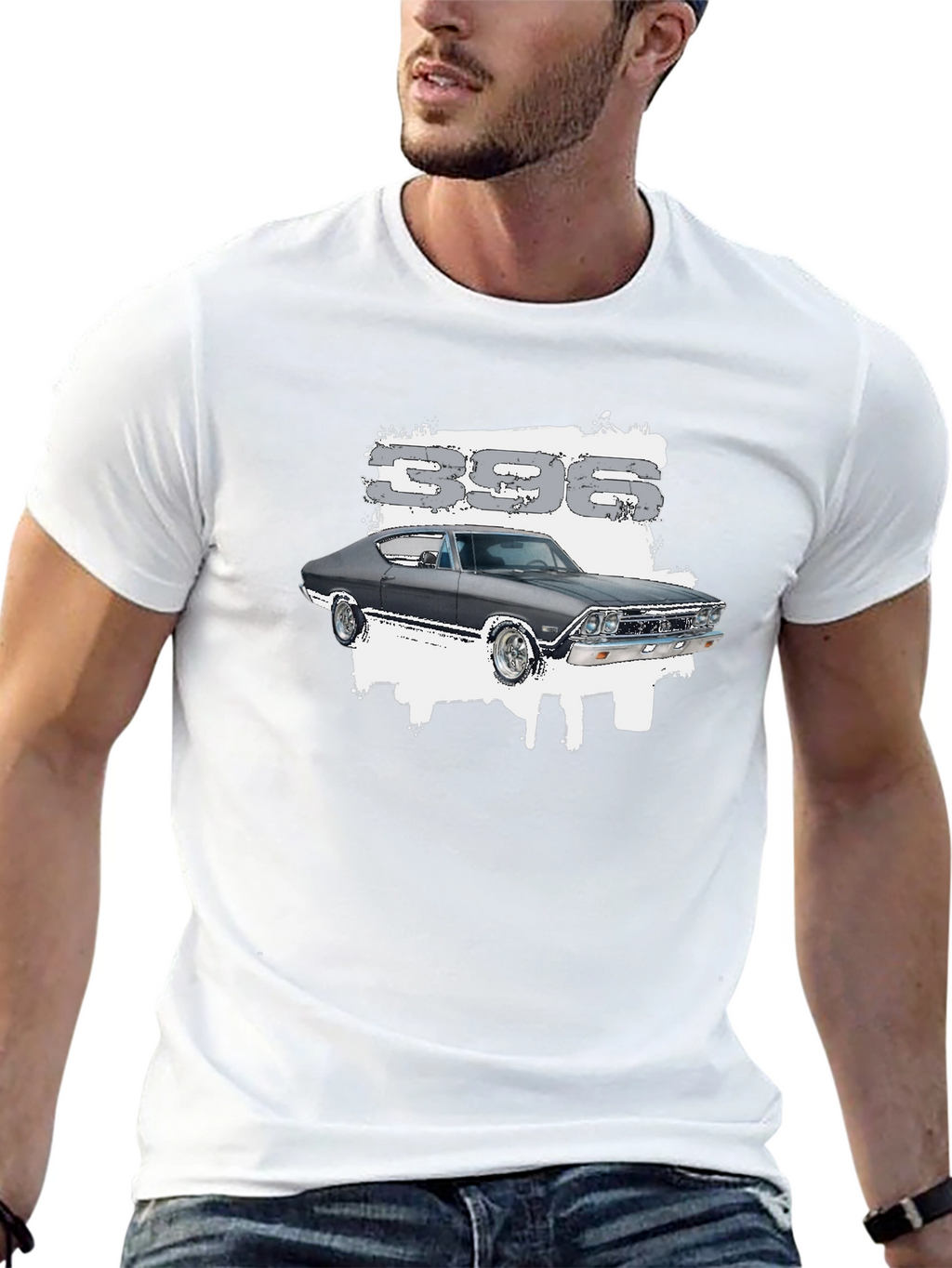 Camiseta Negra Clásica Coche 396