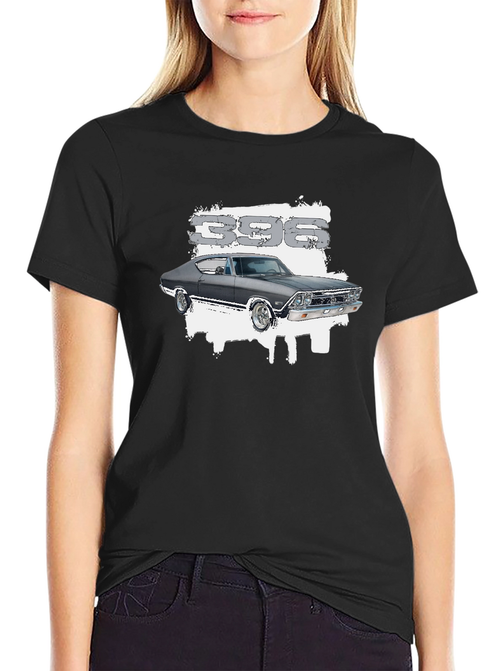 Camiseta Negra Clásica Coche 396