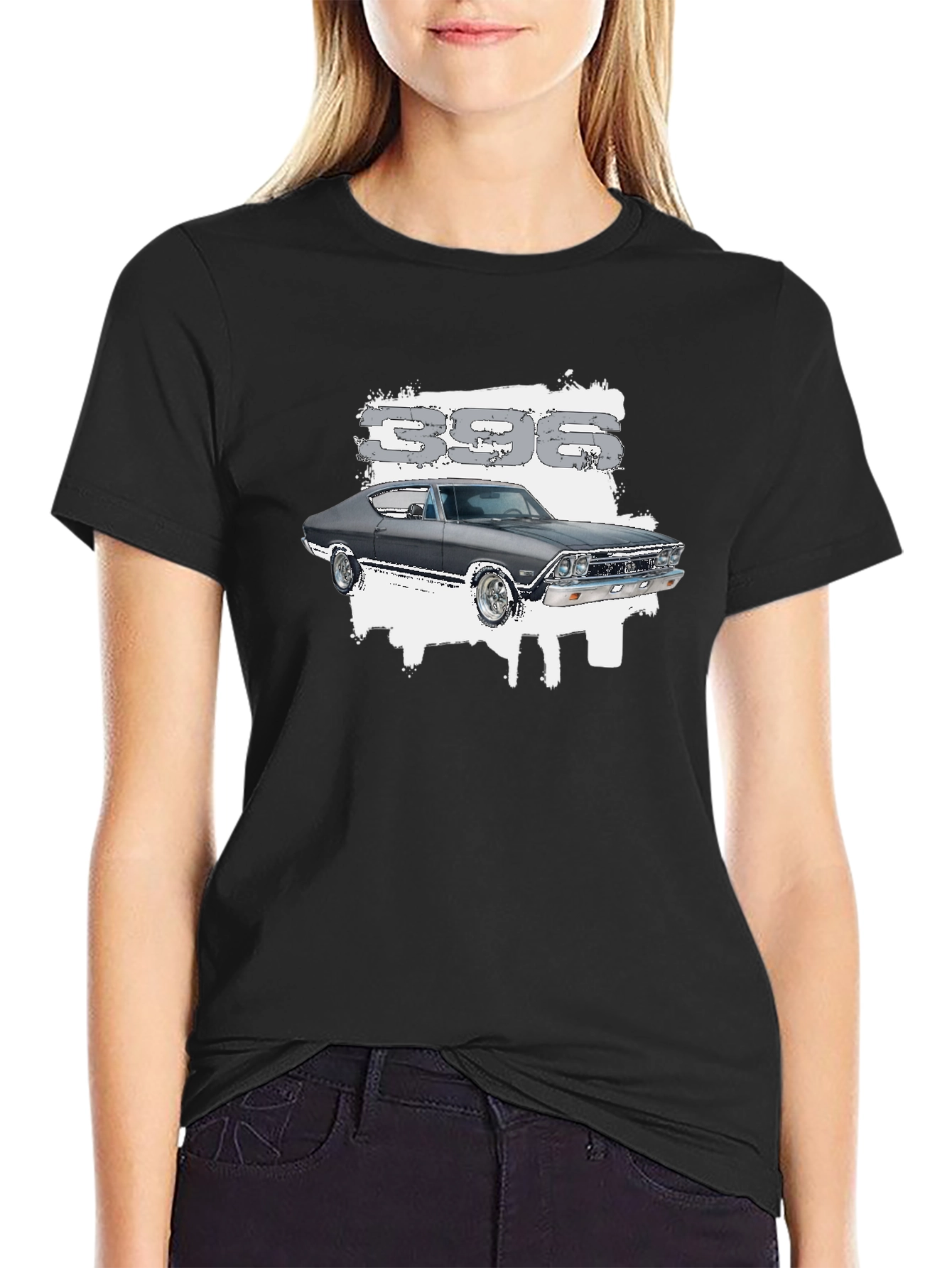 Camiseta Negra Clásica Coche 396