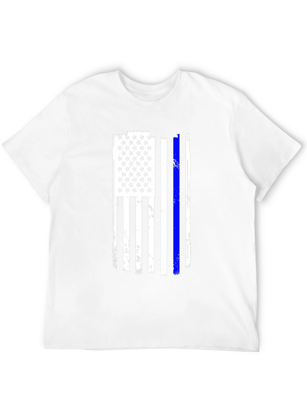Camiseta Negra Bandera USA Línea Azul