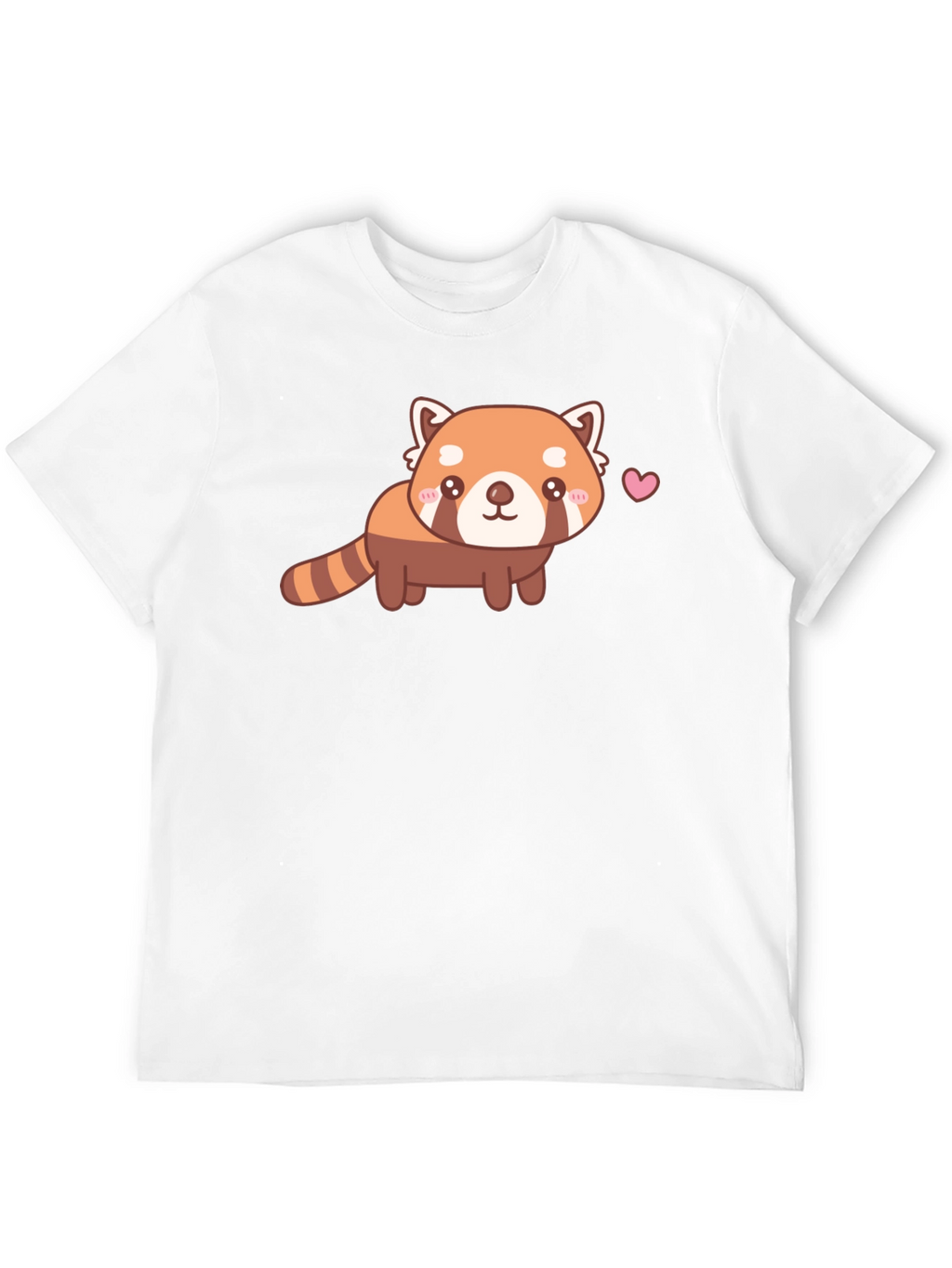 Camiseta Negra con Adorable Panda Rojo