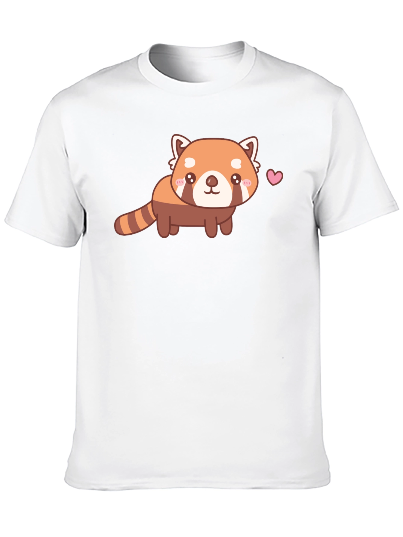 Camiseta Negra con Adorable Panda Rojo