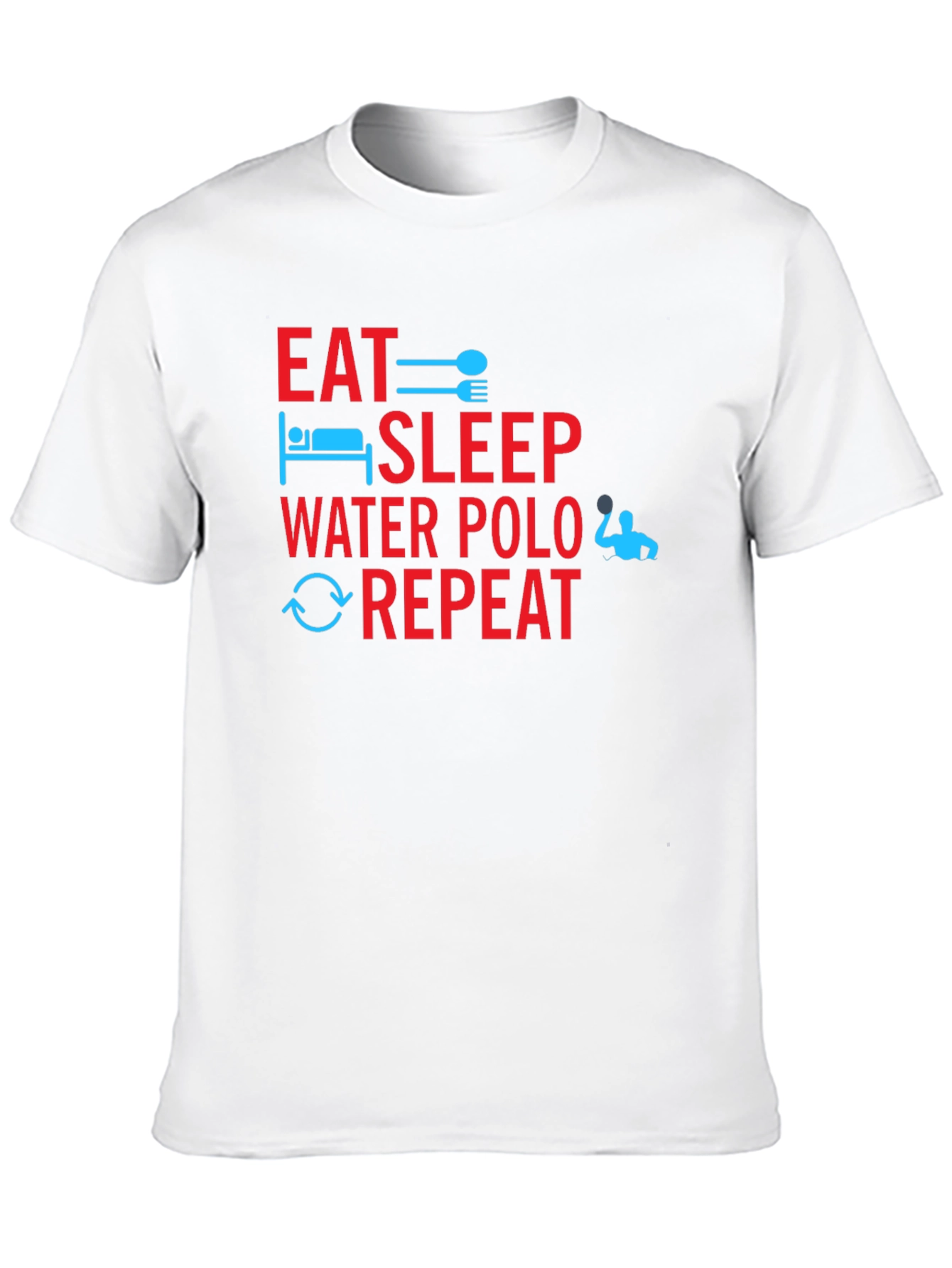 Camiseta Negra Eat Sleep Water Polo Repeat