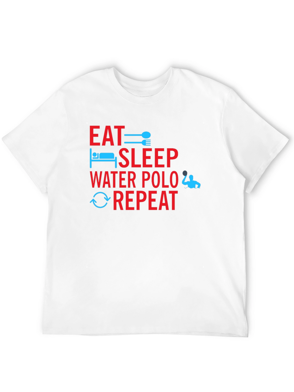 Camiseta Negra Eat Sleep Water Polo Repeat