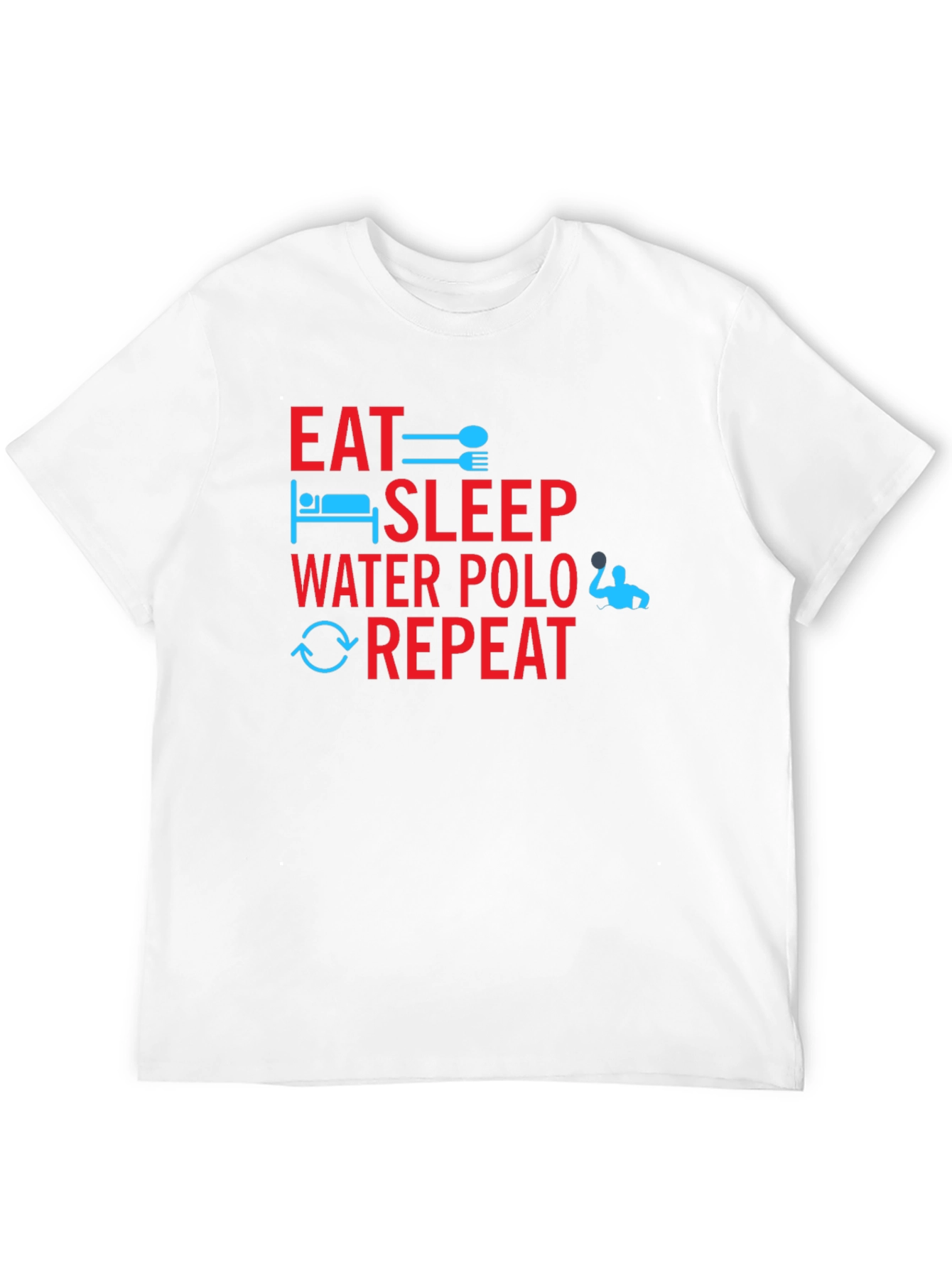 Camiseta Negra Eat Sleep Water Polo Repeat