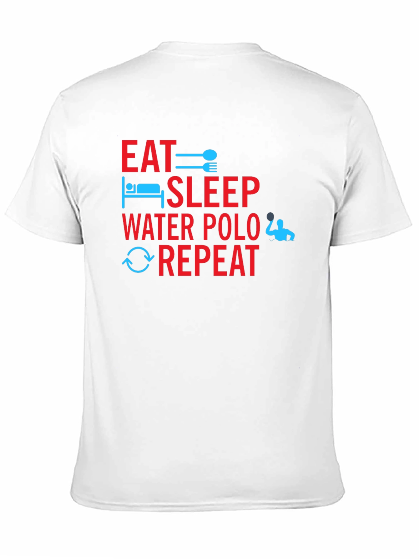 Camiseta Negra Eat Sleep Water Polo Repeat