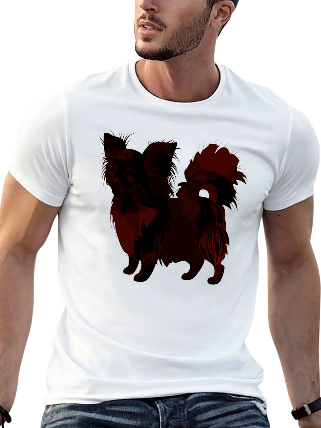 Camiseta Negra con Diseño de Chihuahua