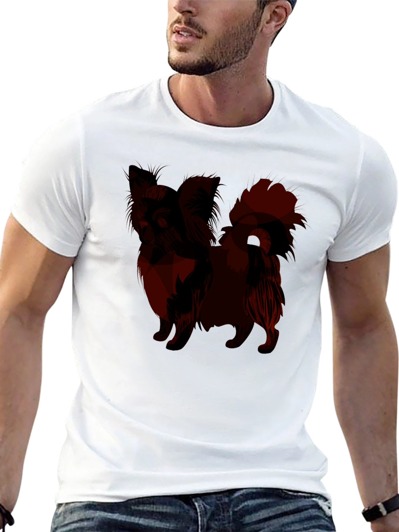 Camiseta Negra con Diseño de Chihuahua