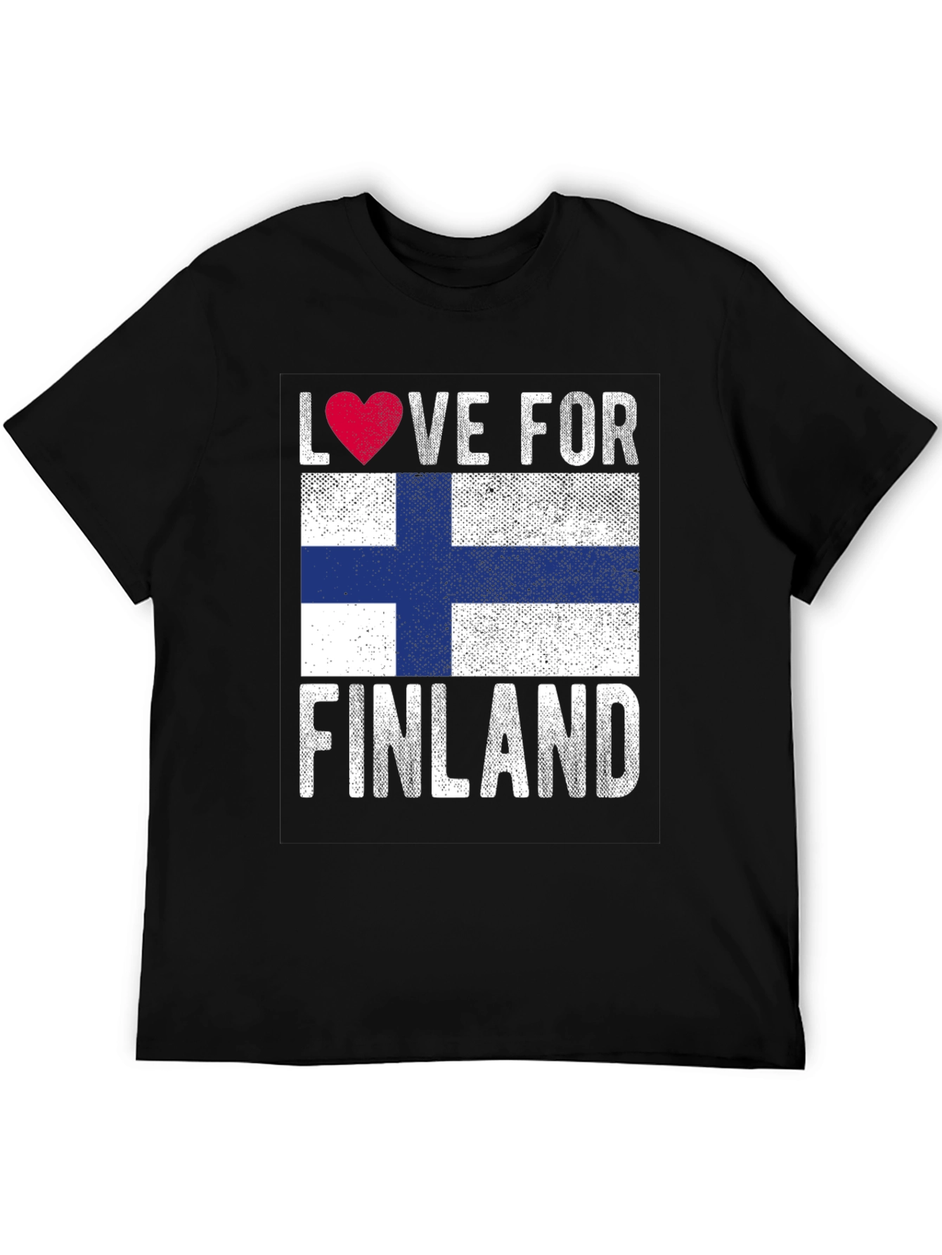Camiseta Amor Por Finlandia Diseño Bandera Finlandesa